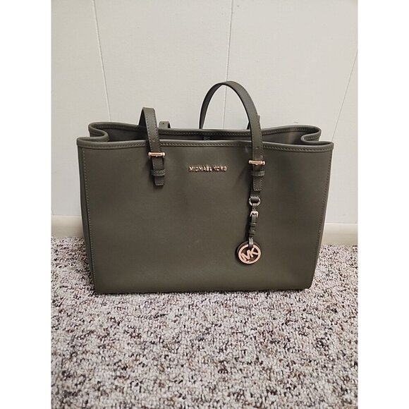 Michael Kors Large Brown Jet Set Tote - Picture 1 of 15